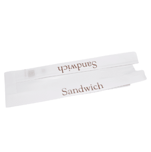 1000 sacs sandwichs papiers krafts blancs fenêtrés 10 + 4 x 36 cm