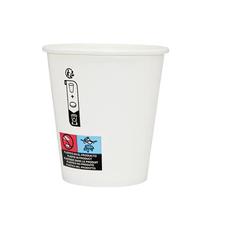 50 white cardboard cups 18 cl