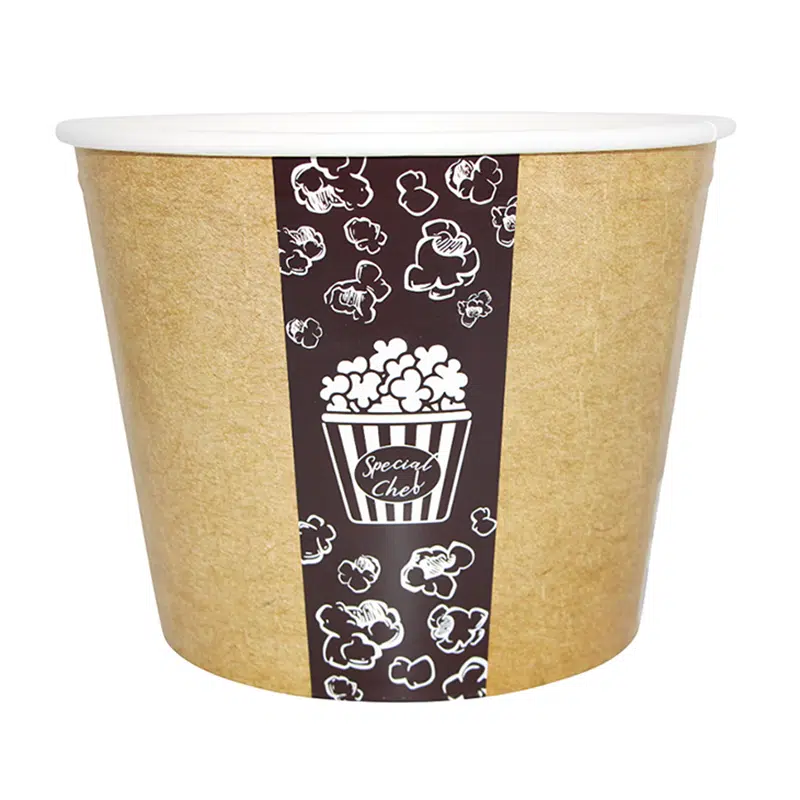 Bucket popcorn / poulet en carton 4.50 Litres par 50