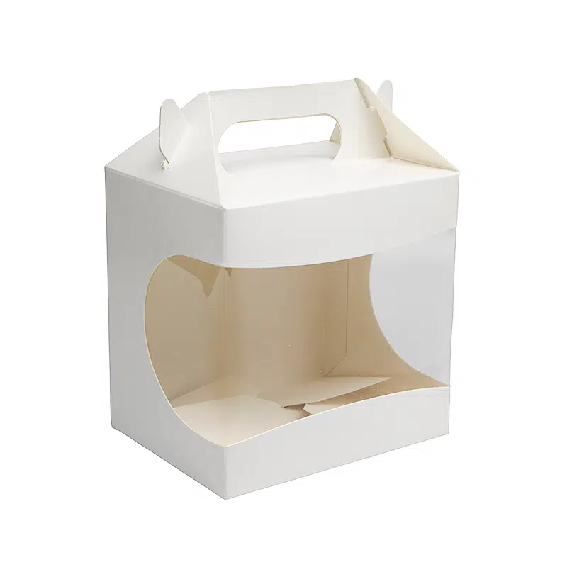 Boite à poule carton blanc à fenêtre 130 x 90 x 130 mm N°0 par 25