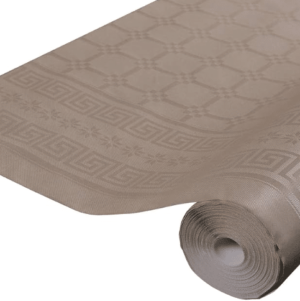 Tischdeckenrolle aus Damastpapier in Taupe 1,18 x 25 m