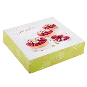 50 Sensation pastry boxes in coloured cardboard 29 x 5 cm