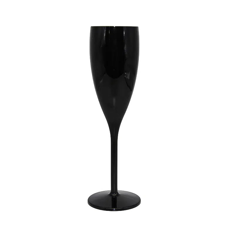 Flûte champagne réutilisable noire incassable 15 cl