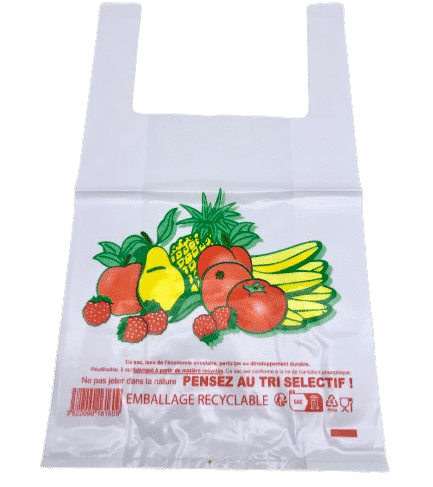 500 “primeurs” 26 + 12 x 45 cm 50 µ LDPE carrier bags