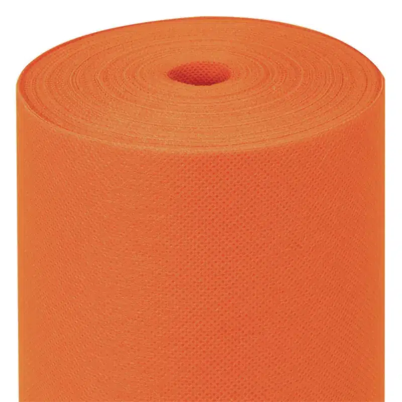 Nappe papier intissée mandarine en rouleau 1,20 x 25 m