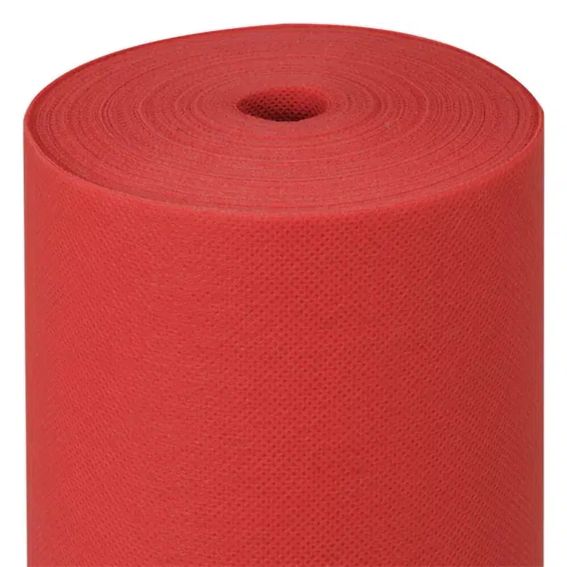 Nappe papier intissée rouge en rouleau 1,20 x 25 m