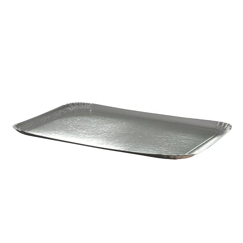 25 silver catering trays 28 x 42 cm