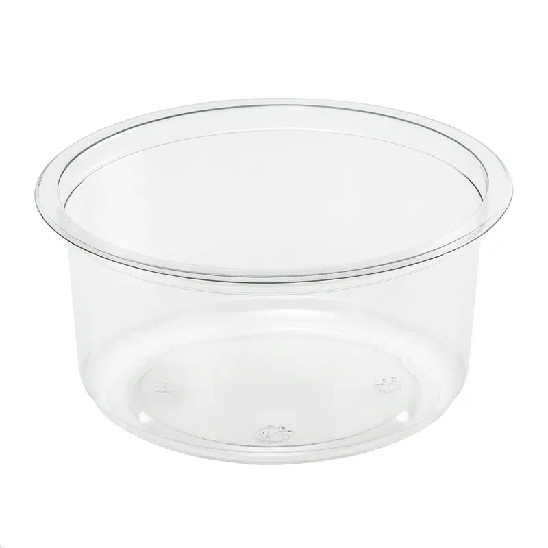 45 round disposable plastic crudités jars 500 ml