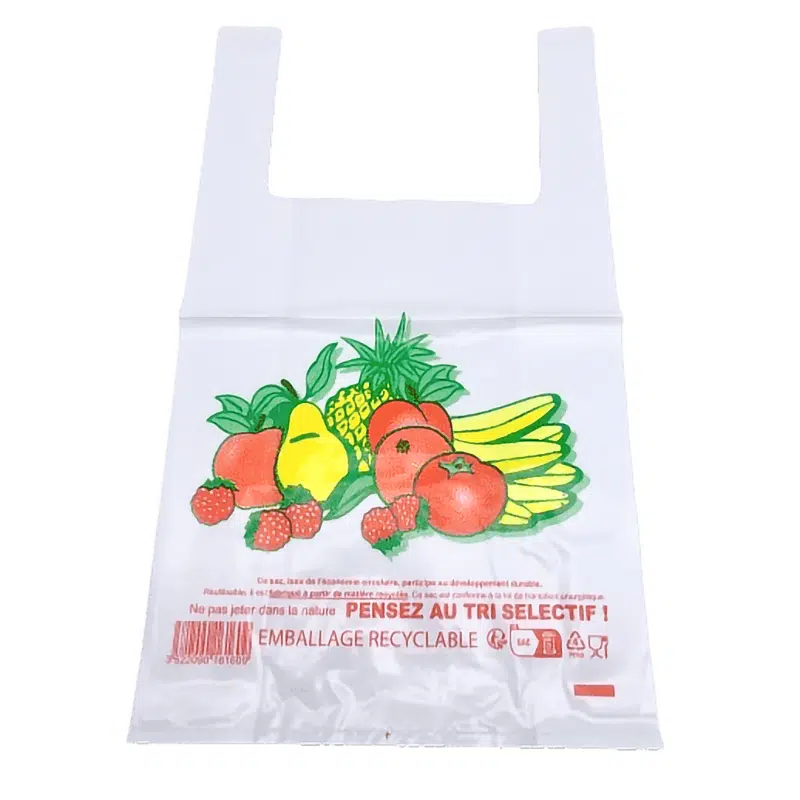 500 “primeurs” 26 + 12 x 45 cm 50 µ LDPE carrier bags