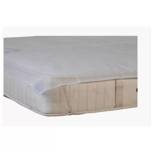 100 protecções de colchão PLP não tecido branco para 1 pessoa 90 x 190 cm