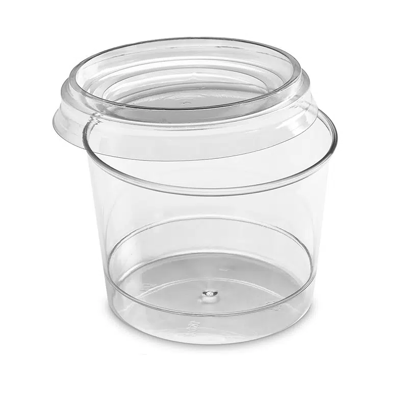 30 plastic dessert cups + lids 180 ml