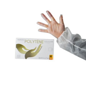 200 powder-free polytene gloves SMALL 6-7