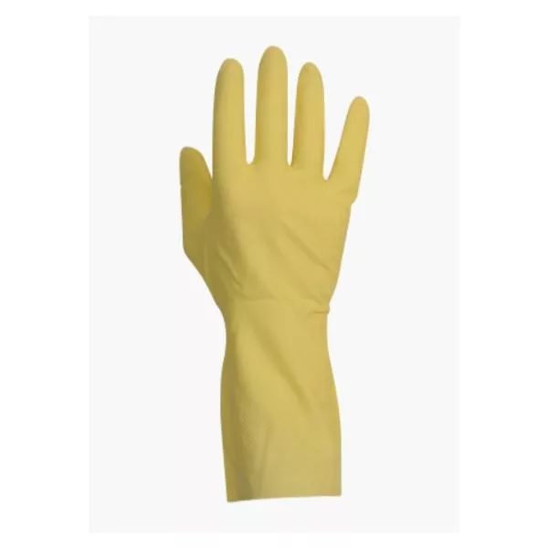 1 par de guantes domésticos amarillos de látex talla 8/9 L