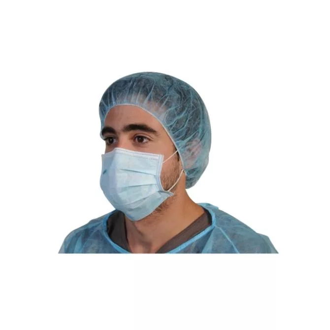 50 mascarillas quirúrgicas azules de 3 capas de alta filtración con elásticos