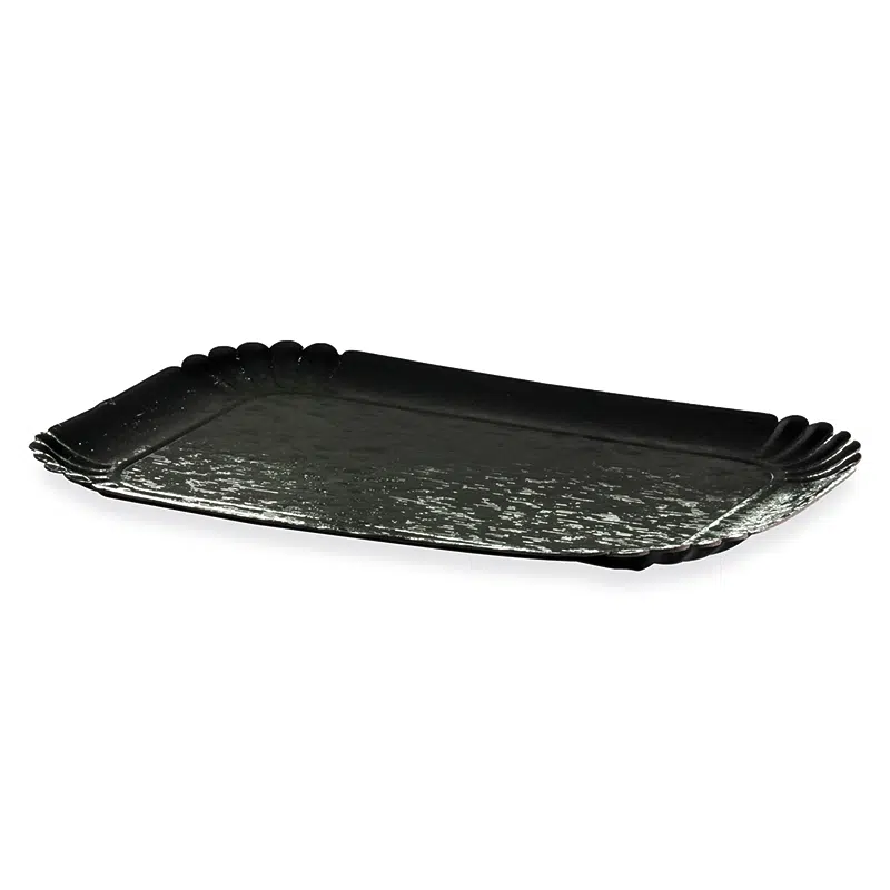 25 schwarze Catering-Tabletts 19 x 28 cm