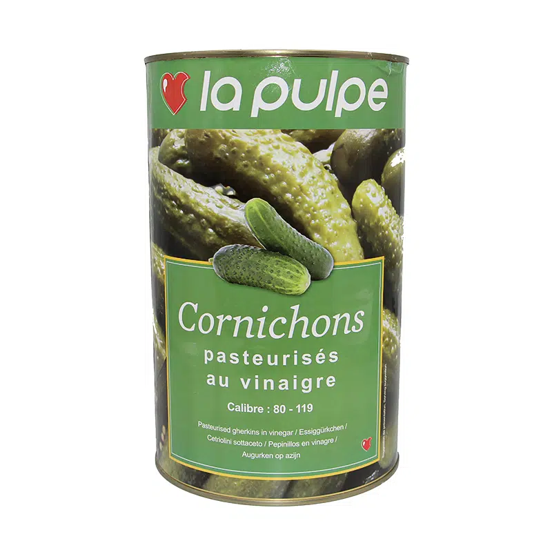 Cornichon pasteurisé au vinaigre calibre 80/119 boite 5/1