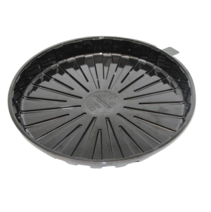 120 black round tart dishes 25x25x3 cm