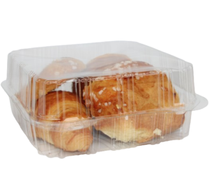 320 Hinged pastry boxes 17.5 x 17.5 x 6 cm