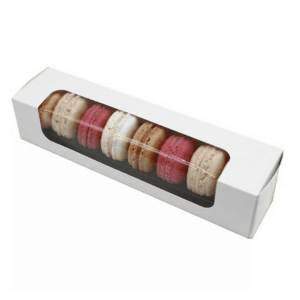 25 weiße Schachteln für 8 Macarons aus Karton