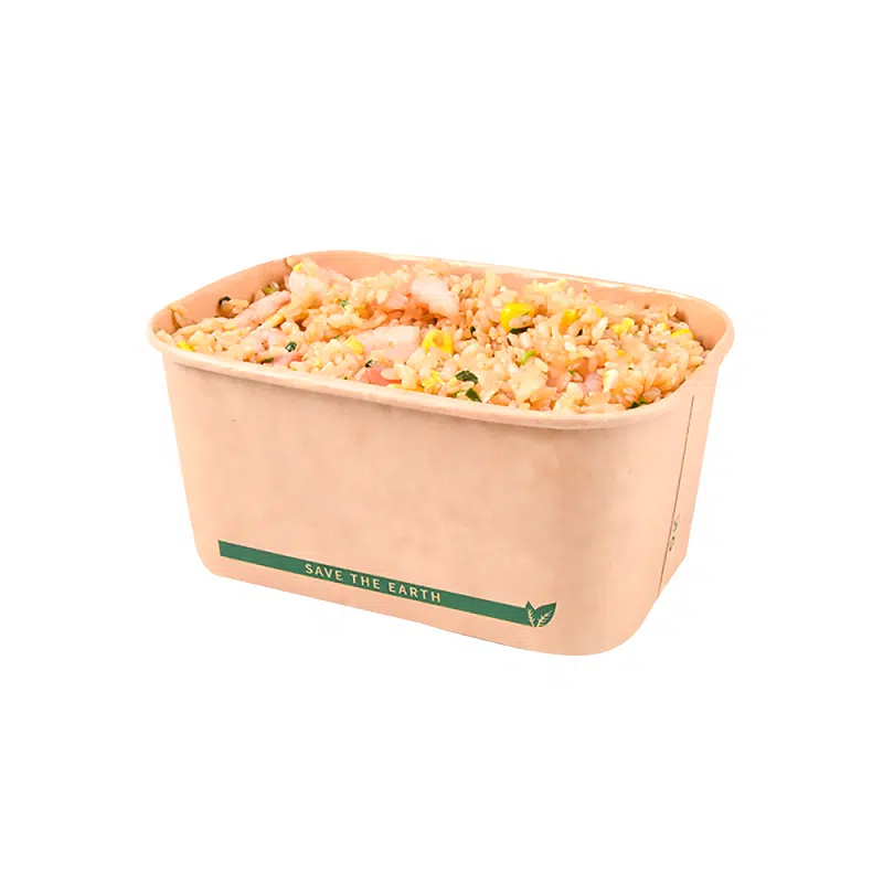 Barquette alimentaire carton rectangulaire 1000 ml par 50