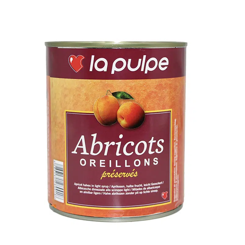 Abricot oreillon préservé en boite 4/4