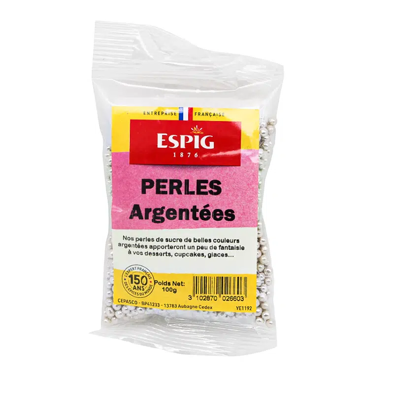 Perles comestibles argentées 100 gr